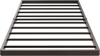 Yicensen 1.6 Inch Bunkie Board Twin Low Profile Heavy Duty Metal Box Spring Twin Bed Base Sturdy Mattress Foundation, Easy Assembly, Noise Free, Black