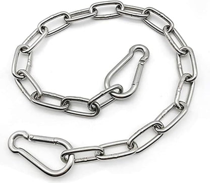 Heavy Duty Stainless Steel Chain 550LB Capacity for Punching Bags Hanging Chair Hammocks Swing Trapeze Yoga