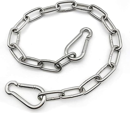 Heavy Duty Stainless Steel Chain 550LB Capacity for Punching Bags Hanging Chair Hammocks Swing Trapeze Yoga