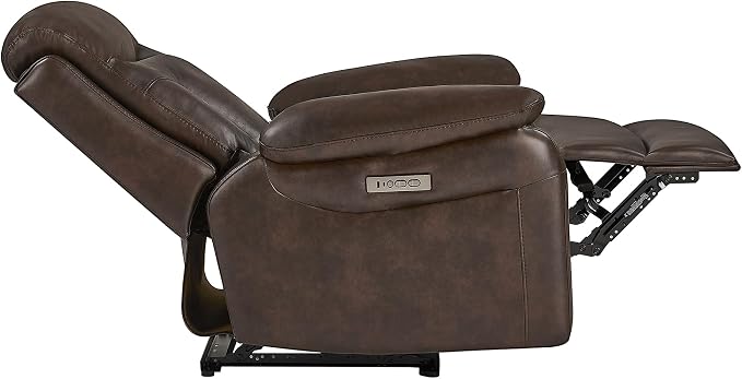 KISLOT Power Recliner Chair Wall Hugger Recliner with Adjustable Headrest and Footrest Dual Motor Electric Faux Leather Reclining Sofa with USB/Type-C Charging for RV Living Room Bedroom