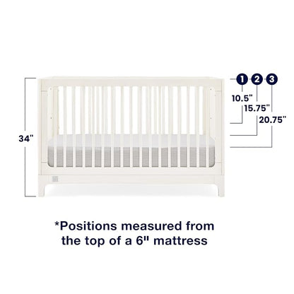 babyGap Wren 4-in-1 Convertible Crib by Delta Children - Greenguard Gold Certified, Antique White