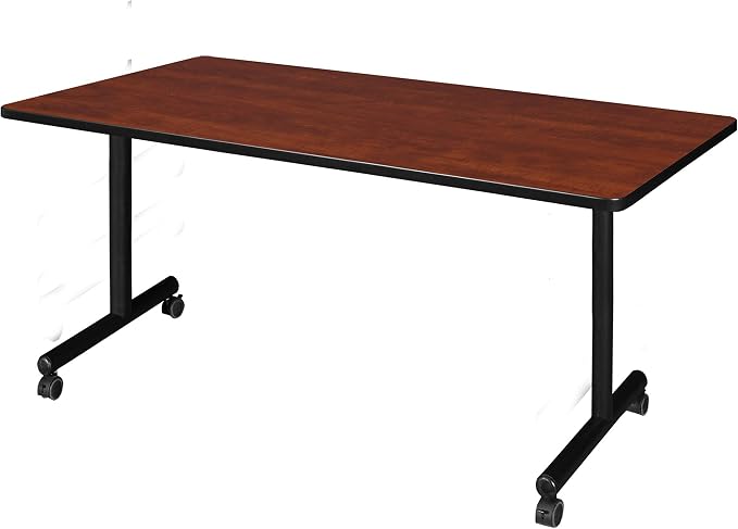 Romig Axis-Pro 66 x 30 in. Mobile T-Base Training Seminar Table- Cherry