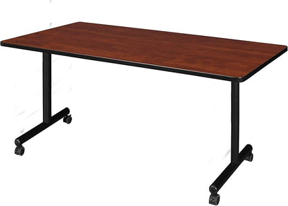Romig Axis-Pro 66 x 30 in. Mobile T-Base Training Seminar Table- Cherry