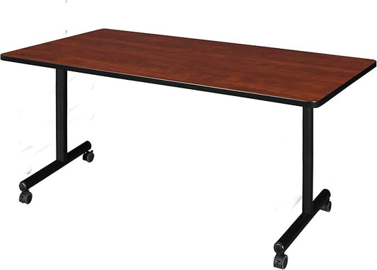 Romig Axis-Pro 60 x 30 in. Mobile T-Base Training Seminar Table- Cherry