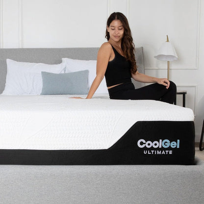 COOL GEL Memory Foam 10-Inch Mattress, CertiPUR-US Certified, Mattress in a Box, California King, White