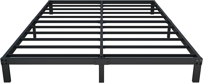 YUSENHEEI 8 Inch Full Size Bed Frame, Heavy Duty Metal Platform Bed Frame No Box Spring Needed, Noise Free, Easy Assembly, Black