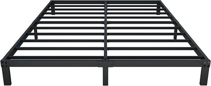 YUSENHEEI 8 Inch Full Size Bed Frame, Heavy Duty Metal Platform Bed Frame No Box Spring Needed, Noise Free, Easy Assembly, Black