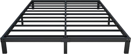 YUSENHEEI 8 Inch Full Size Bed Frame, Heavy Duty Metal Platform Bed Frame No Box Spring Needed, Noise Free, Easy Assembly, Black