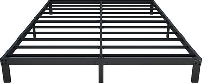 YUSENHEEI 8 Inch Queen Bed Frame, Heavy Duty Metal Platform Bed Frame No Box Spring Needed, Noise Free, Easy Assembly, Black