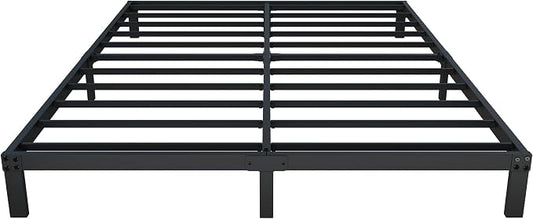 YUSENHEEI 8 Inch Queen Bed Frame, Heavy Duty Metal Platform Bed Frame No Box Spring Needed, Noise Free, Easy Assembly, Black