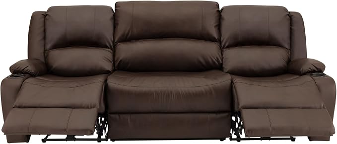 RecPro Charles 94" RV Wall Hugger Reclining Sofa | Chestnut