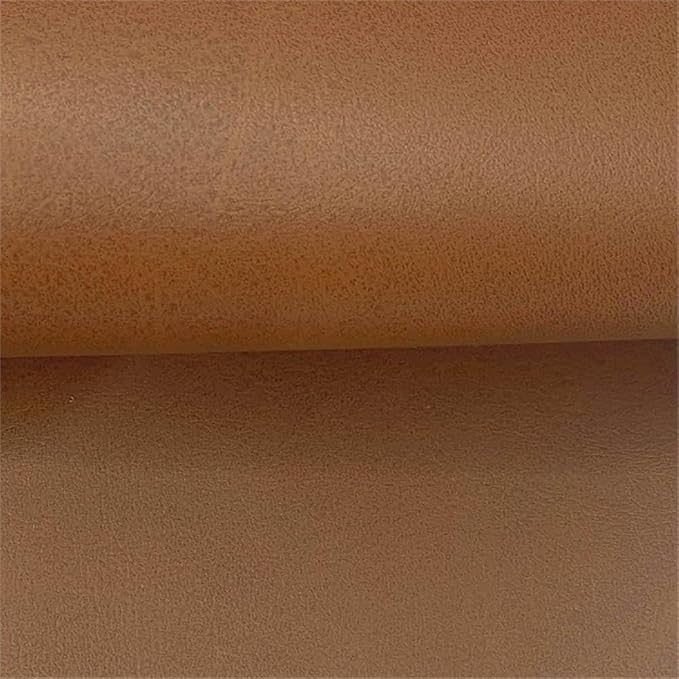 Studio Living Warren 18" Cube Ottoman, Urban Transitional, Fully Assembled, Vegan Leather Fabric, Carmel