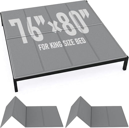 Bunkie Board King Size (76x80''), 10mm Bed Boards for Under Mattress, Breathable, Noise Minimizing, Moisture Resistant Bunkieboards, Heavy Duty Bed Support Board for Platform & Slatted Frames