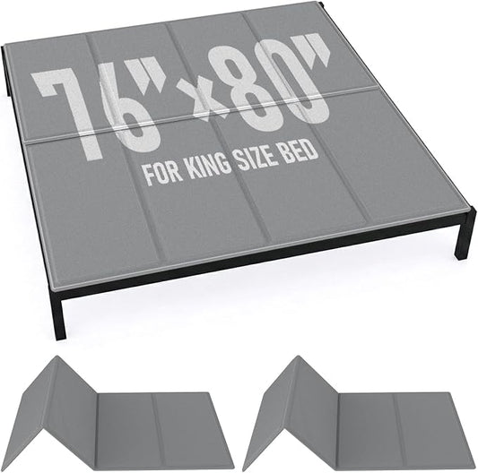 Bunkie Board King Size (76x80''), 10mm Bed Boards for Under Mattress, Breathable, Noise Minimizing, Moisture Resistant Bunkieboards, Heavy Duty Bed Support Board for Platform & Slatted Frames