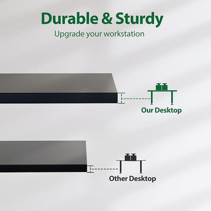 Agilestic Electric Standing Desk, 71 x 31.5 Inches Height Adjustable Desk, Sit Stand up for Work Office Home, Ergonomic Rising Computer Table with Memory Preset, Black