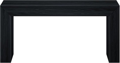 Plank+Beam Grand Console Table, 66 Inch Modern Solid Wood Sofa Table, Narrow Entryway Table for Hallway, Behind the Couch, Living Room, Foyer, Black Wirebrush