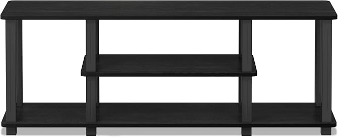 Furinno ‎20 Pounds Turn-N-Tube No Tools 3D 3-Tier Entertainment TV Stand up to 50 inch TV, Square Tubes, Americano/Black