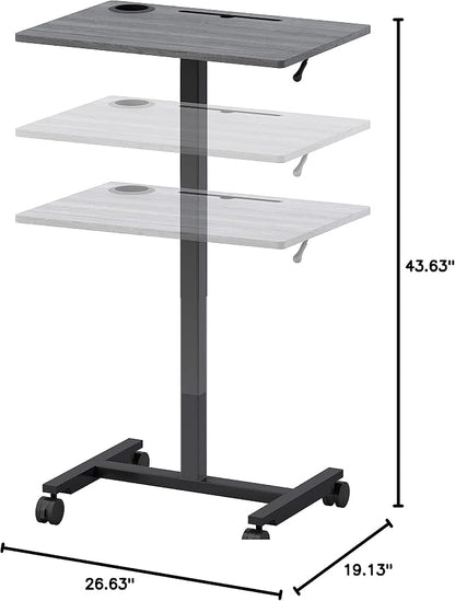 Lorell Height-Adjustable Mobile Desk