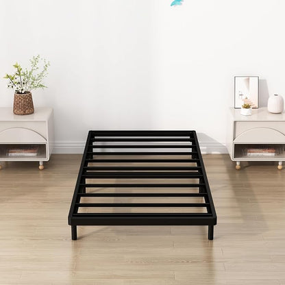 Upcanso Twin Box Spring Bed Base 2 Inch, Low Profile Metal Boxspring Twin Bunkie Board 2 Inch, 2000 Lbs Max Weight Capacity Mattress Foundation, Noise-Free, Easy Assembly