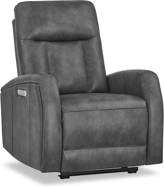 KISLOT Wall Hugger Power Recliner Chair with USB & Type-C Ports Faux Leather Recliner 135° Reclining Small Space Electric Sofa for RV Living Room Bedroom