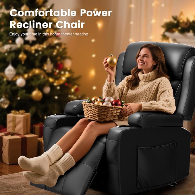 Recliner Sofa Set, Home Theater Seating with Massage, Loveseat Recliner Couch and 2 Recliner Single Chairs with USB, Wall Hugger Reclining Movie Theater Chair with Cup Holders, Drawer for Gaming Room