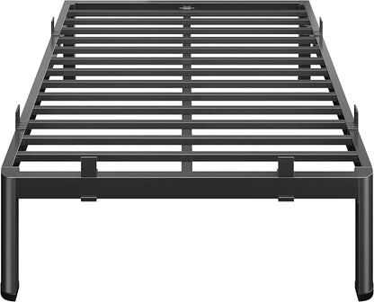 14 Inch Full Size Bed Frame, Reinforced Heavy Duty Metal Full Bed Frame with Rounded Corner & No-Slip Mattress Grip, 4000LBS Squeak-Free Platform Bed Frame with Headboard Holes Easy Assembly