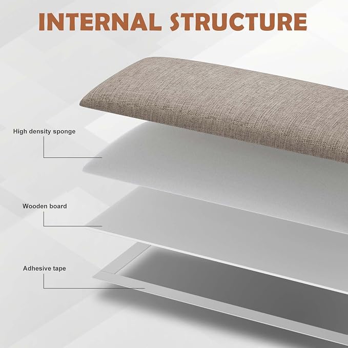IFNOW Upholstered Wall Mounted Headboard, 3D Soundproof Wall Panels Peel and Stick for King Size, Reusable and Removable Tufted Bed Headboard in Linen (12 Panels, 10" x 24")