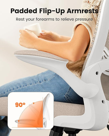 ErGear Drafting Chair,Tall Office Chair with Flip-Up Armrests, High Desk Chair Adjustable Height and Adjustable Footrest Ring, Ergonomic Standing Desk Chair with Lumbar Support, Khaki,8 Pack