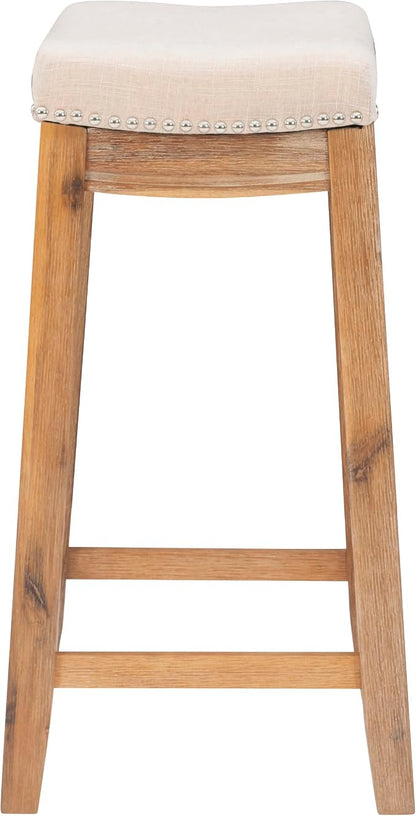 Linon Home Décor Kingston Acacia Counter Stool, Brown