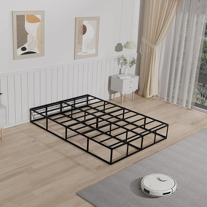 Tyndall 10 Inch Full Size Box Spring, Heavy Duty Metal Box Spring for Full Bed Mattress Foundation with Fabric Cover, Noise-Free, Non Slip, Easy Assembly