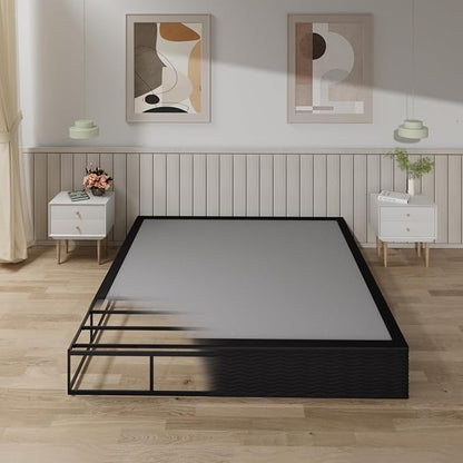 Tyndall 10 Inch King Box Spring, Heavy Duty Metal Box Spring for King Size Bed Mattress Foundation with Fabric Cover, Noise-Free, Non Slip, Easy Assembly