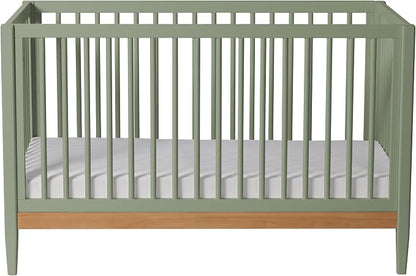 Little Seeds Clover 4-in-1 Convertible Baby Crib to Toddler Bed, Grove Green