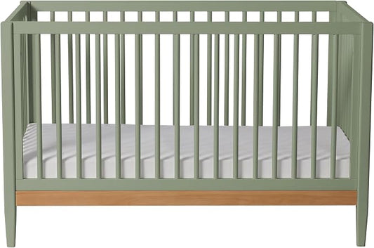 Little Seeds Clover 4-in-1 Convertible Baby Crib to Toddler Bed, Grove Green