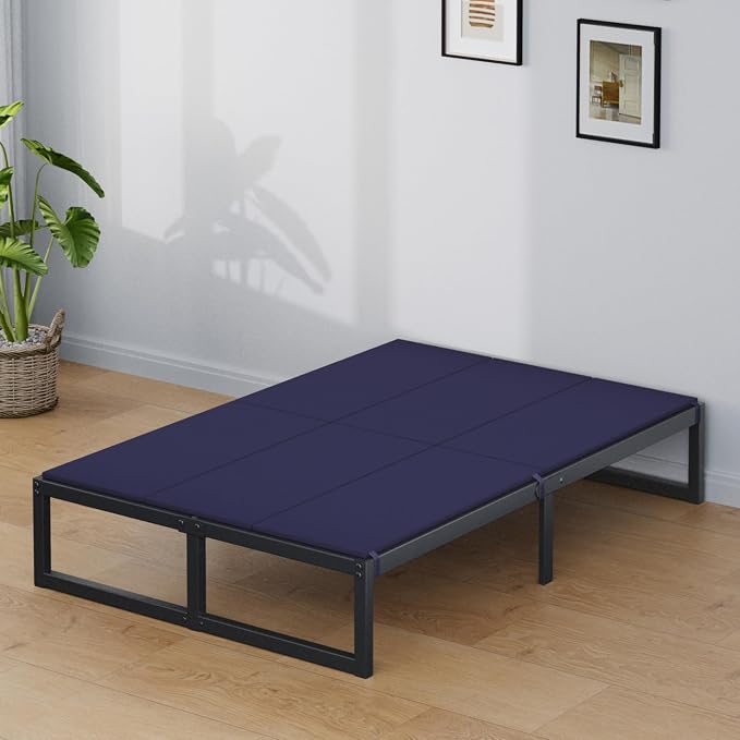 Lutown-Teen Bunkie Board Full Under Mattress High-Density Polymer Full Size Bunkie Board Anti-Sag, Breathable, Moisture Resistant, Noise Minimizing, Blue