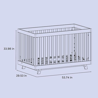 Storkcraft Beckett 3-in-1 Convertible Crib – GREENGUARD Gold Certified, Fits Standard Crib Mattress, Converts to Toddler Bed and Daybed, 4 Mattress Heights, Grow-with-Me Design (Natural and White)