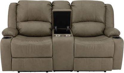 RecPro Charles 70" Powered Double RV Wall Hugger Reclining Sofa | Loveseat | RV Furniture (Putty)