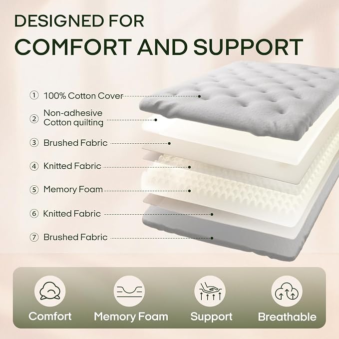 ZonLi Japanese Floor Futon Mattress King Size 76"x80"100% Cotton Cover 6'' Thicken Tatami Mattress,Foldable Sleeping Pad,Portable Dormitory Tatami Mat,Roll Up Floor Lounger Bed for Adult (Light Grey)
