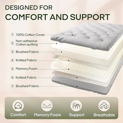 ZonLi Japanese Floor Futon Mattress Queen Size 80"x 60", 100% Cotton Cover 6'' Thicken Tatami Mattress, Foldable Sleeping Pad, Portable Dormitory Tatami Mat, Roll Up Floor Lounger Bed for Adult