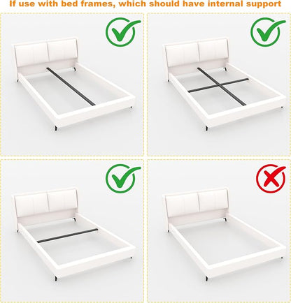 DORITRON Low Profile Box Spring Full 4 Inch, 3000lbs Heavy Duty Full Box Spring Bed Base Metal Mattress Foundation, Easy Assembly, Noise Free