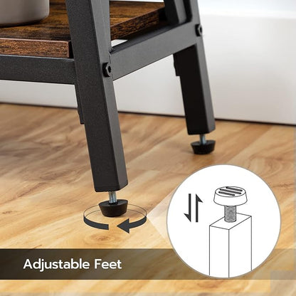 MAHANCRIS Console Table for Entryway, 63" Industrial Entryway Table, 2-Tier Extra Long Sofa Table Behind Couch, X-Shaped Support, for Entryway, Hallway, Living Room, Rustic Brown CTHR4801Z