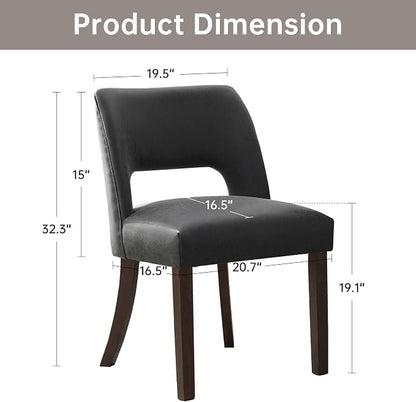 VKNOW Modern Dining Chairs Set of 6 with Rubberwood Legs, Black | Faux Leather, Curved Back, For family, Kitchen Dining Room Restaurant Reception Room, No wobble, 80% pre-installed