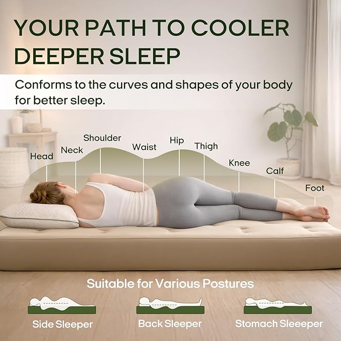 ZonLi Japanese Floor Futon Mattress Twin Size 39"x 75",100% Cotton Cover 6'' Thicken Tatami Mattress,Foldable Sleeping Pad,Portable Dormitory Tatami Mat,Roll Up Floor Lounger Bed for Adult (Khaki)