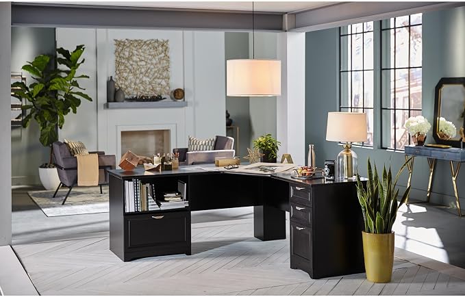 Realspace® Magellan Performance 71"W L-Shape Corner Desk, Espresso