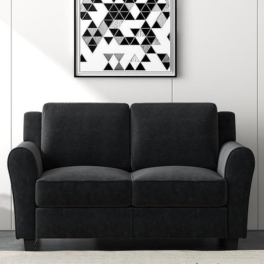 Bonzy Home 58" Loveseat Couches for Living Room, 2 Seater Modern Comfy Love Seat with Thick Cushion for Small Space Home Apartment Office Studio