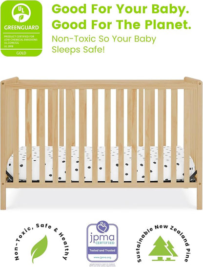 Delta Children Heartland 4-in-1 Convertible Crib, Natural