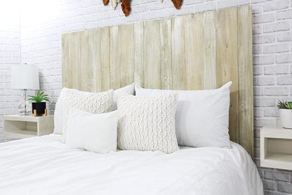 Barn Walls Sagewash Headboard, Farmhouse Design, Wood Headboard, Wash Finish, Floating Panels, Wall Mount, Adjustable Height, Easy Assembly, Twin Size