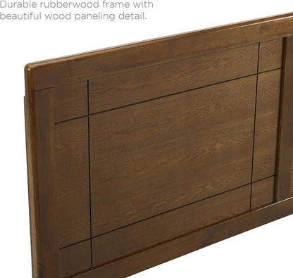 Modway MOD-6220-WAL Archie Twin Wood Headboard, Walnut