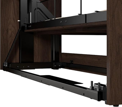 Bestar Pur Queen Size Murphy Bed in Black Walnut, 65-inch Space-Saving Sleeping Arrangement for Multipurpose Area, Bedroom, Guest Room, or Living Room
