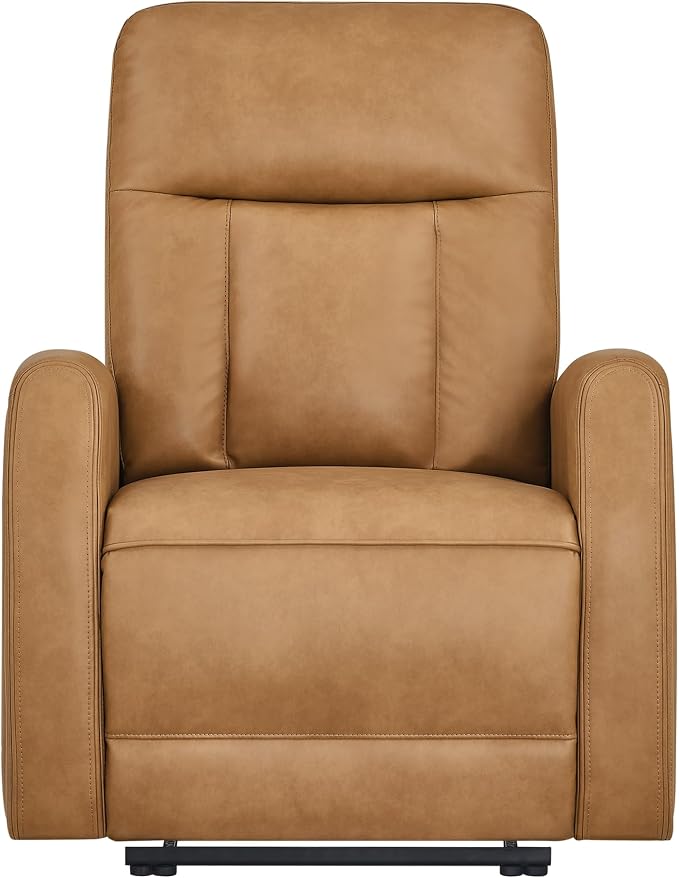 KISLOT Wall Hugger Power Recliner Chair with USB & Type-C Ports Faux Leather Recliner 135° Reclining Small Space Electric Sofa for RV Living Room Bedroom