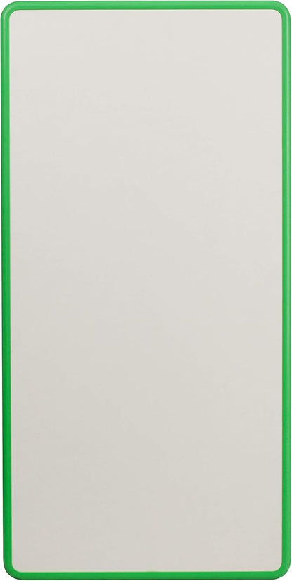 Flash Furniture Wren 23.625''W x 47.25''L Rectangular Green Plastic Height Adjustable Activity Table with Grey Top